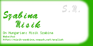 szabina misik business card